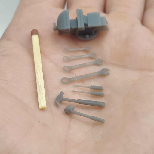 Værktøjssæt ril knallert modellerne. Skala 1/12