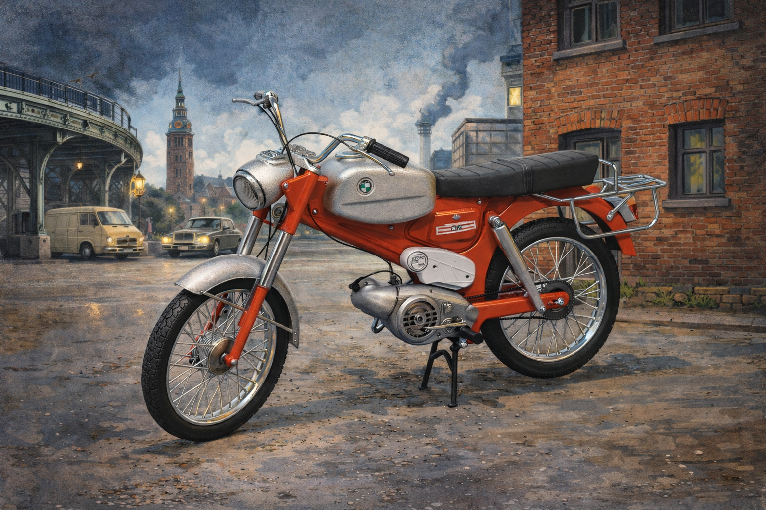 Puch VZ50 model boxart. Stor Puch