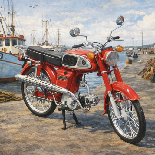 Honda CD50 boxart - modelbyggesæt af den klassiske knallert