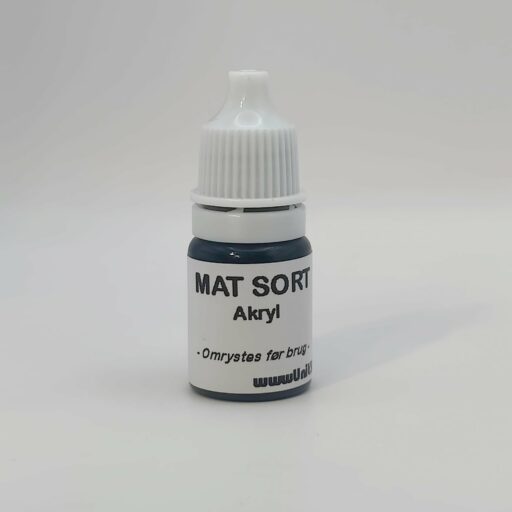 Mat sort hobbymaling til modelbyg.