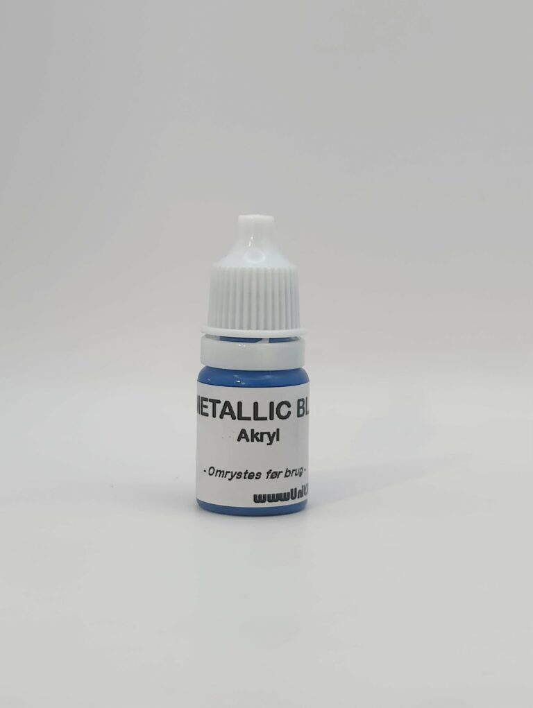 Metallic blå maling - 5 ml