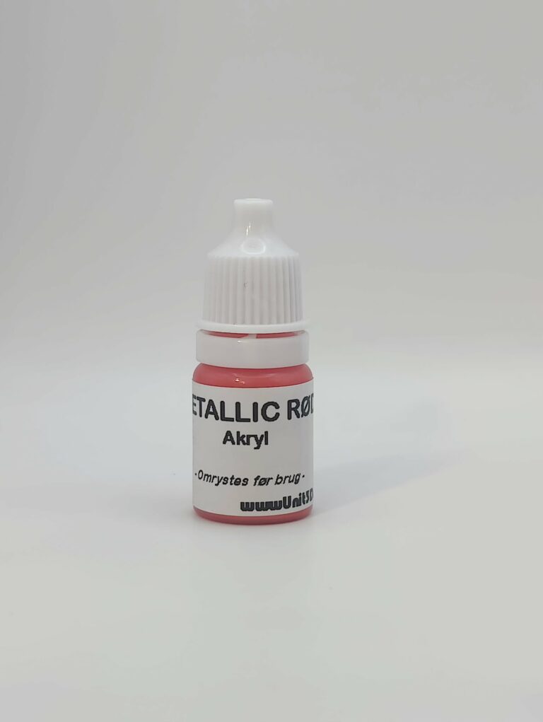 Metallic rød maling - 5 ml