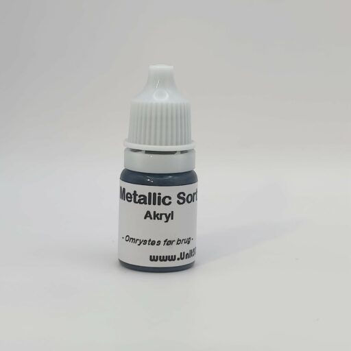Metallic sort hobbymaling til modelbyg