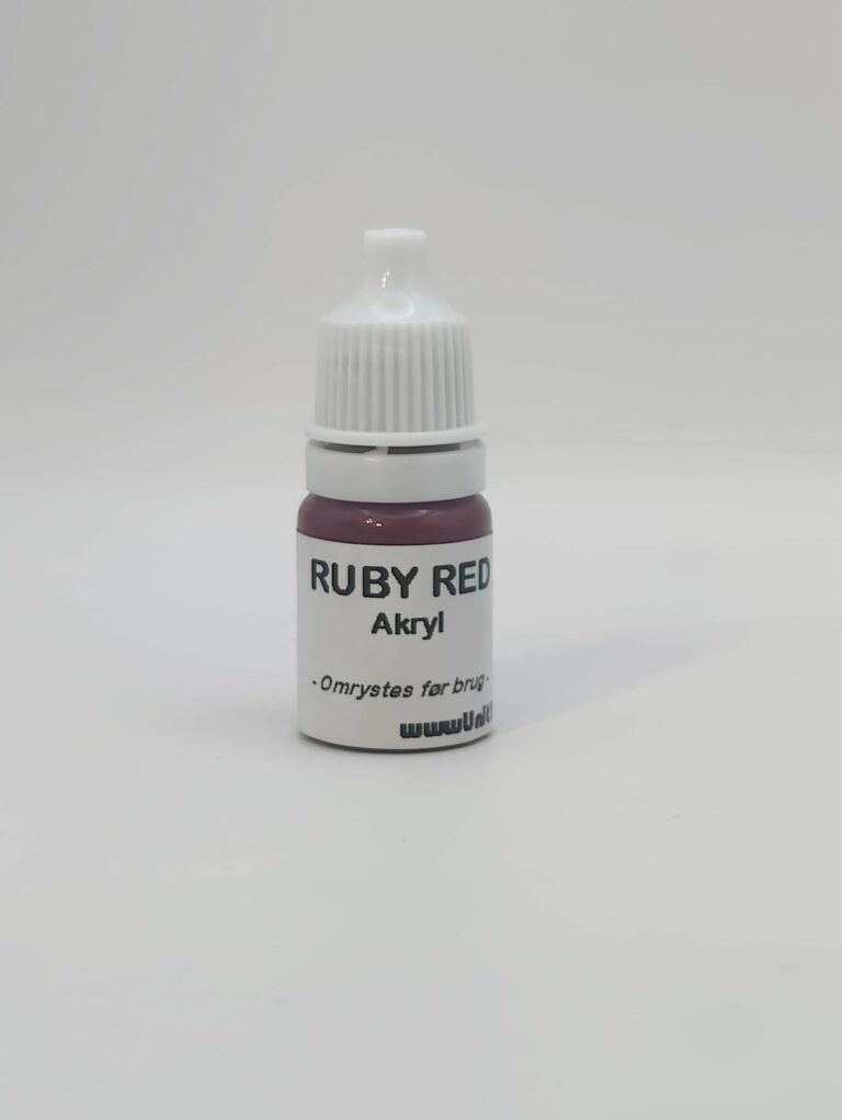 Rubinrød maling - 5 ml