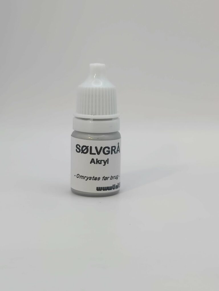 Sølvgrå maling - 5 ml